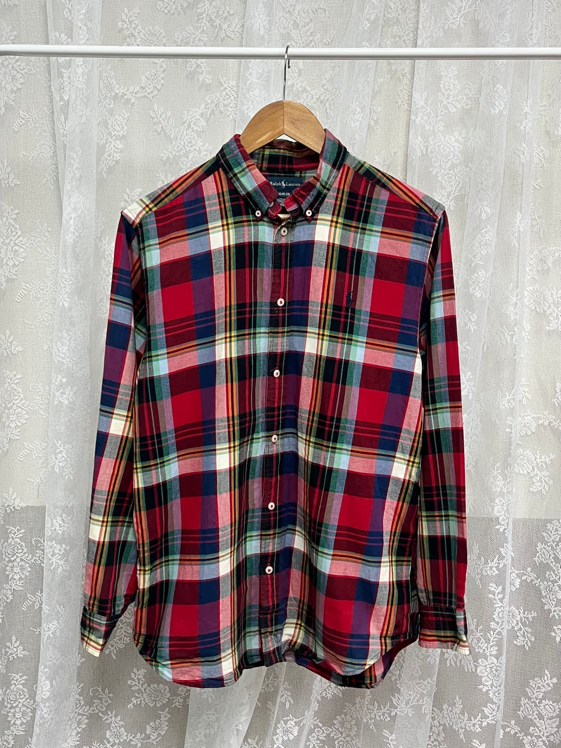 XL) 18-19Y 폴로 랄프로렌 키즈 체크 셔츠 상품이미지1