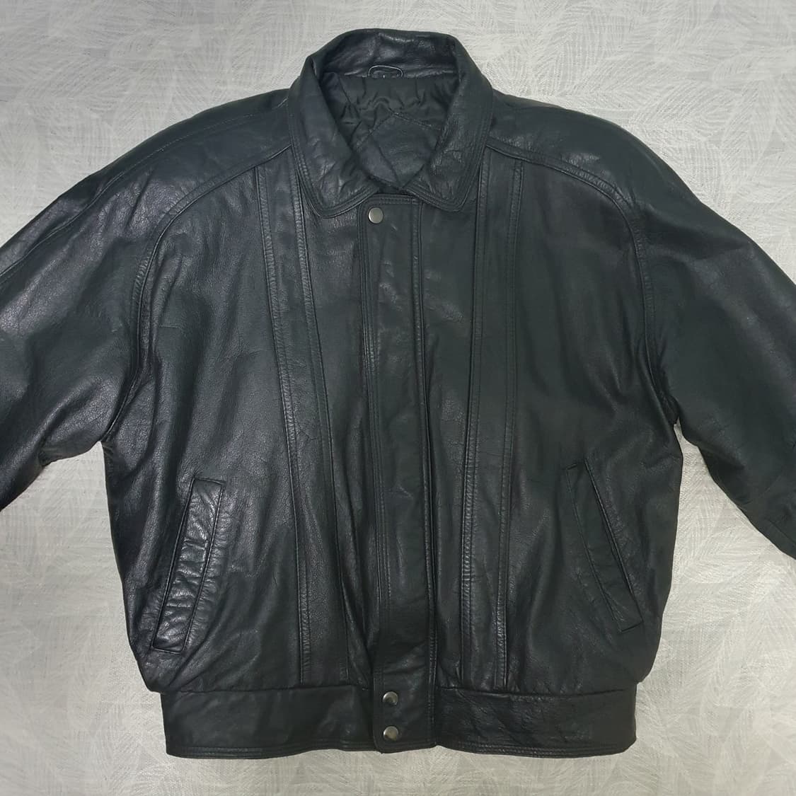 빈티지 소가죽 크롭 봄버 자켓 상품이미지3