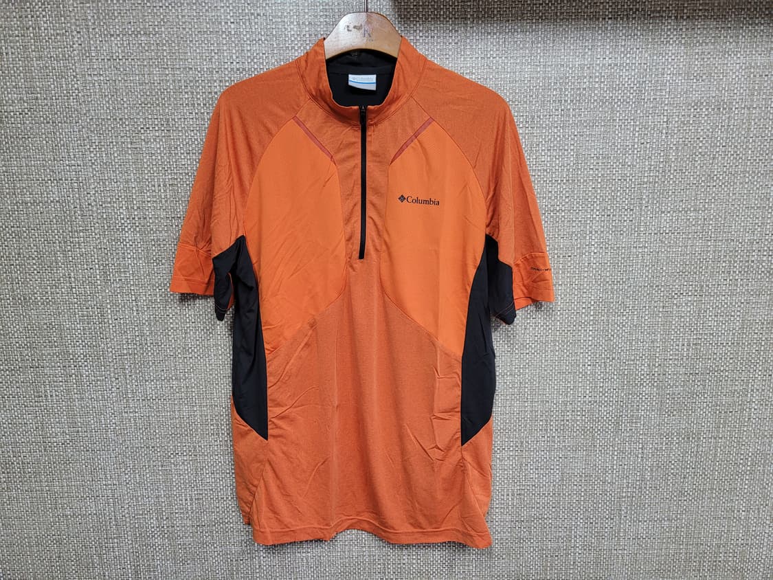 L사이즈 컬럼비아 기능성 집업 반팔티셔츠 등산 아웃도어  상품이미지1