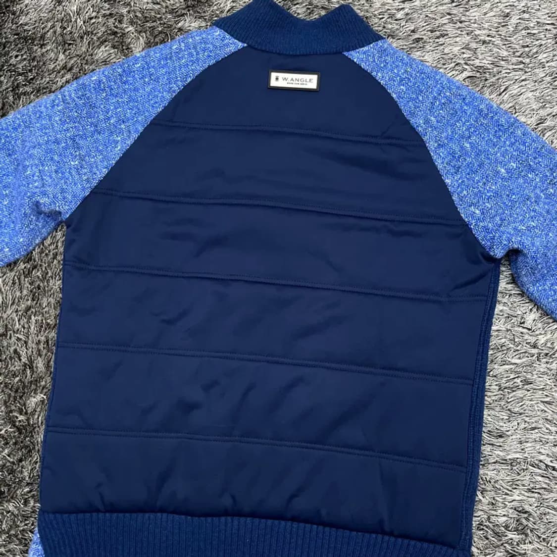 와이드앵글 남성 골프 울 100% 방풍 반집업 (100) 상품이미지4