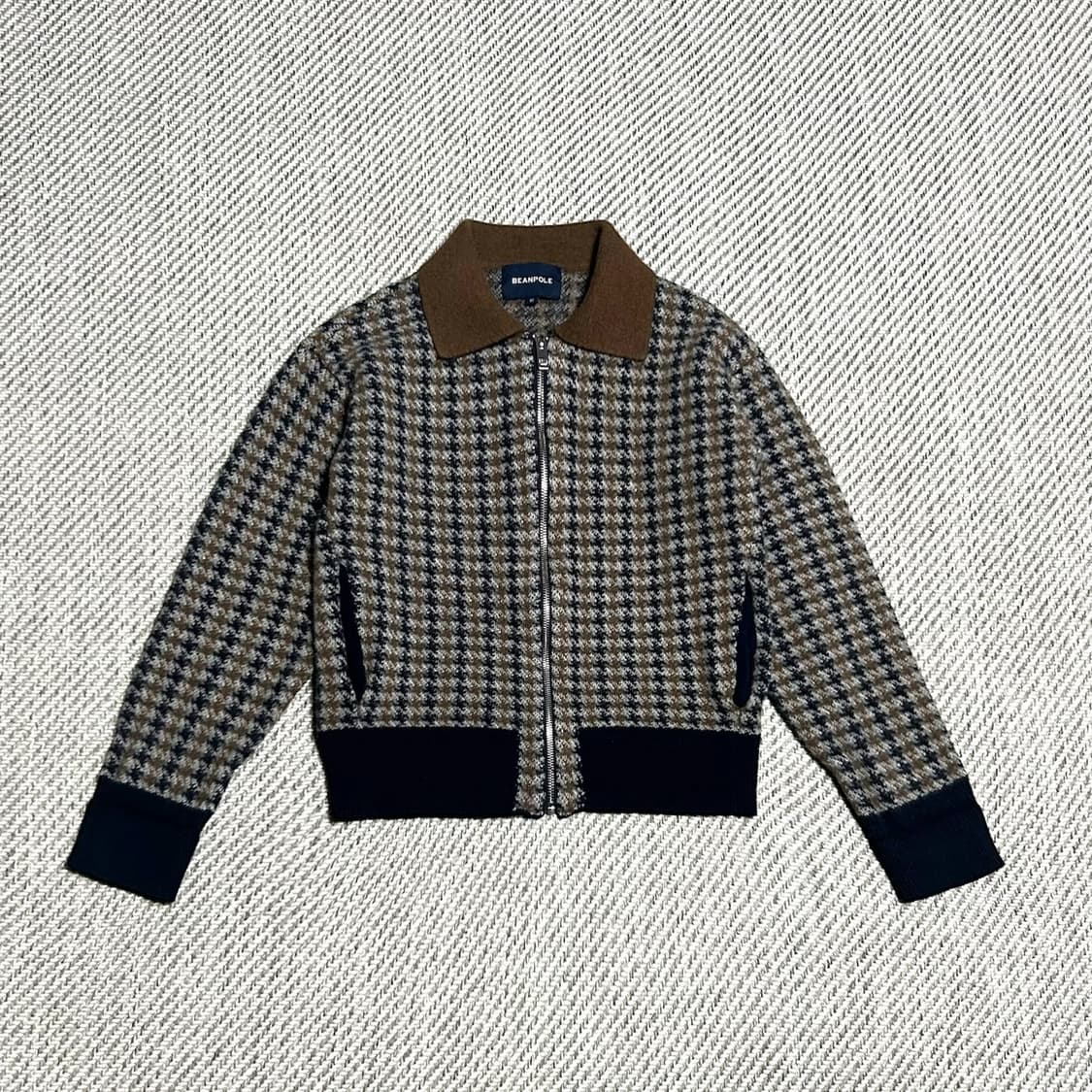 [XS] Beanpole 빈폴 우먼즈 울 카라넥 집업 모직 자켓 상품이미지1