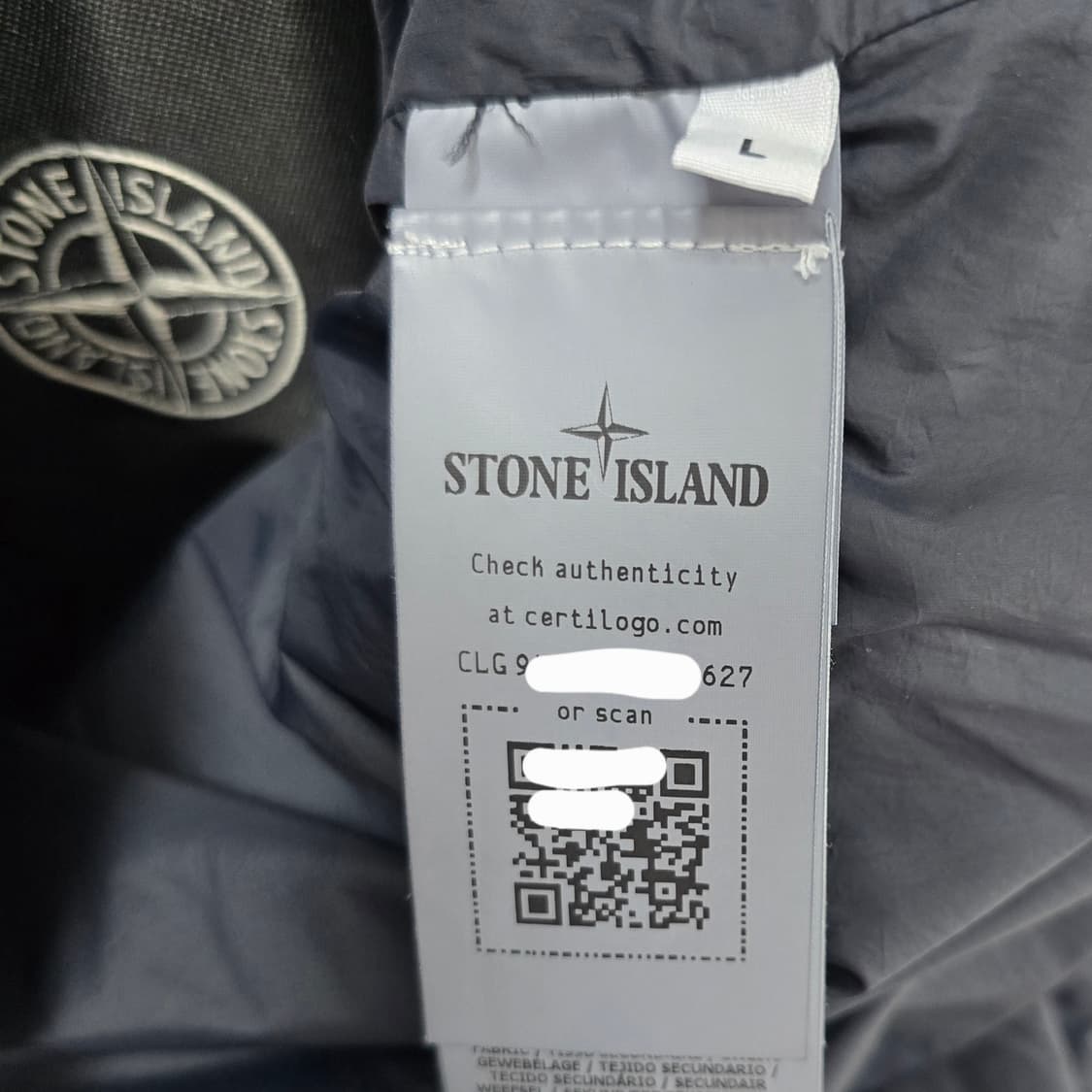 스톤아일랜드 크링클랩스 패딩 블랙 L사이즈 100 판매 상품이미지2