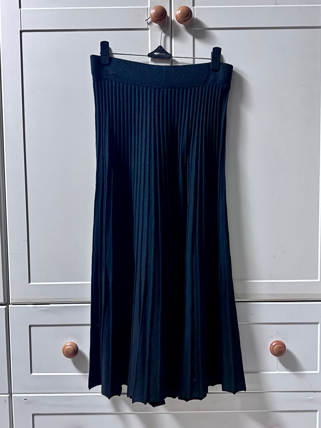 블랙 플리츠 스커트 상품이미지1