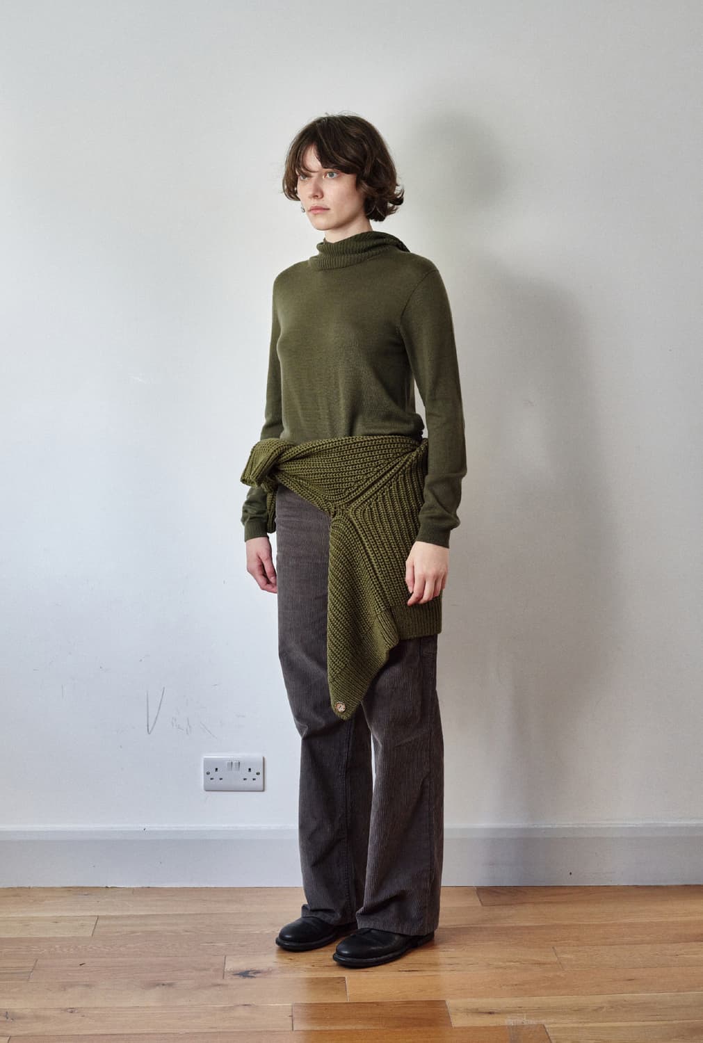 코스모스 후드 니트(올리브) 상품이미지2