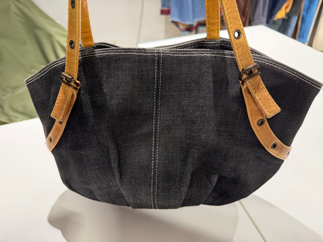 Denim pleats detail shoulder bag 상품이미지7