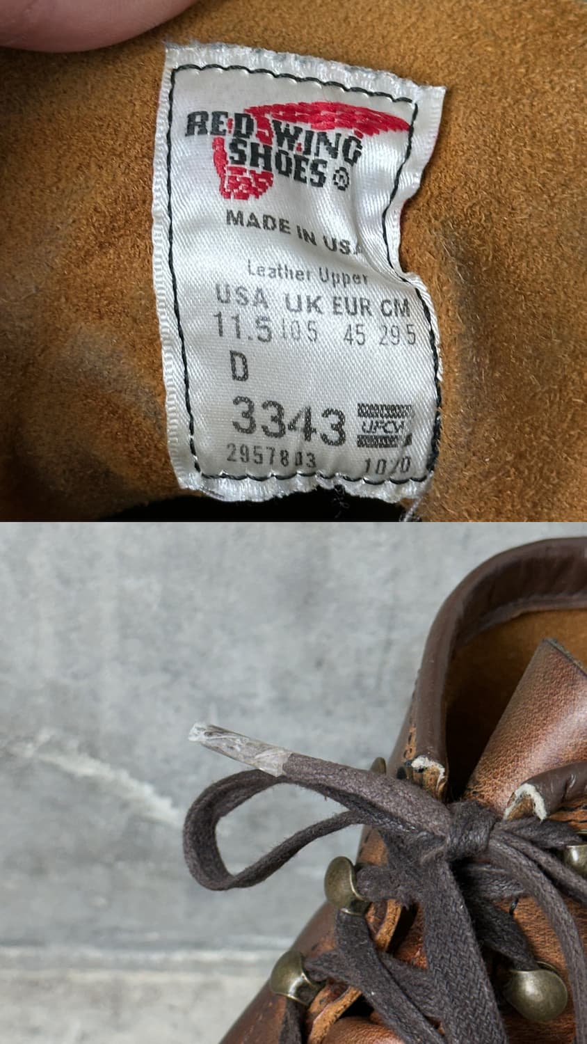 OG USA Made 레드윙 3343 블랙스미스 하드에이징 상품이미지9