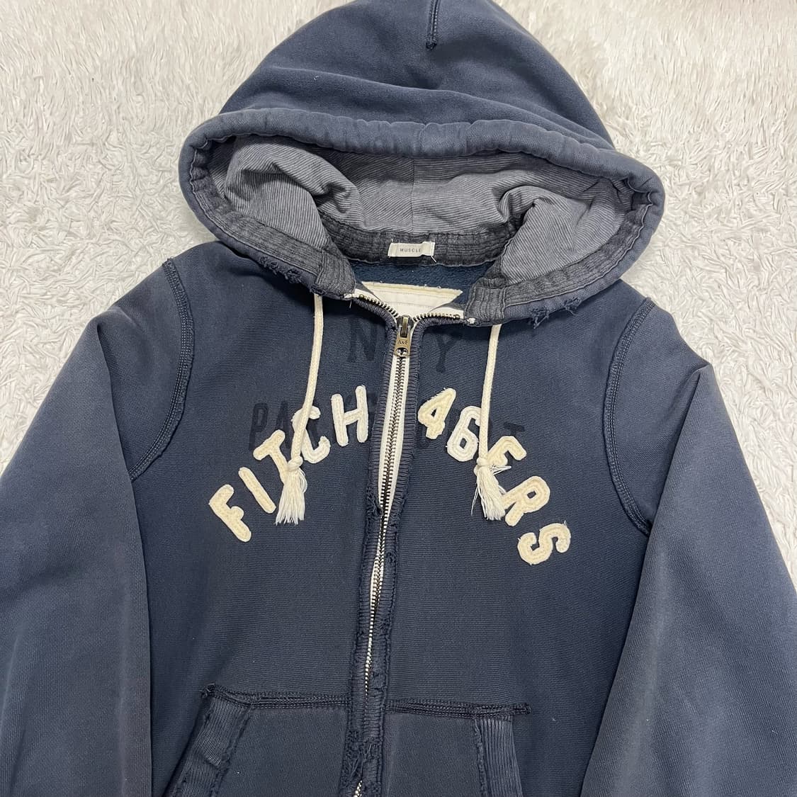 Abercrombie navy zip-up hoodie 상품이미지5