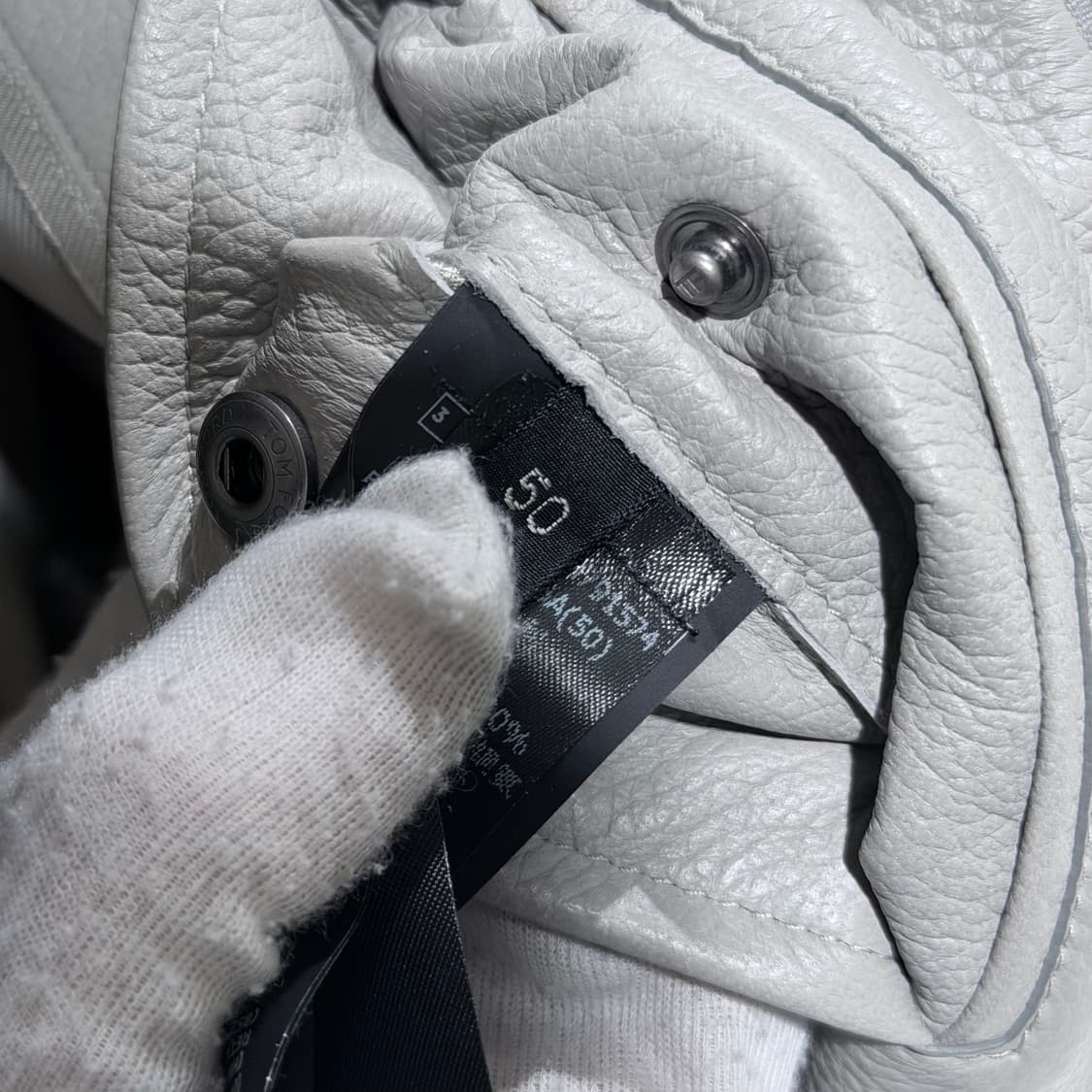 (A+/50) / 톰포드 레더 트리거 봄버 블루종 자켓 상품이미지8