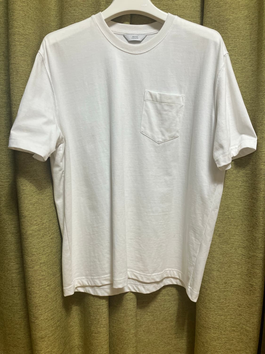 리우아 프리미엄 CP20 포켓 반팔티 화이트 S 상품이미지2