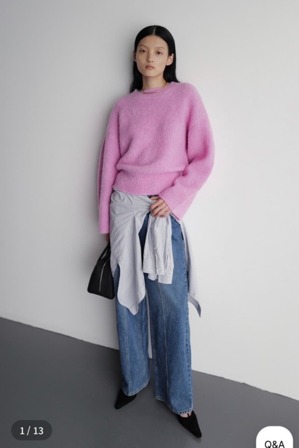 오르 부클 울 루즈핏 니트 상품이미지1