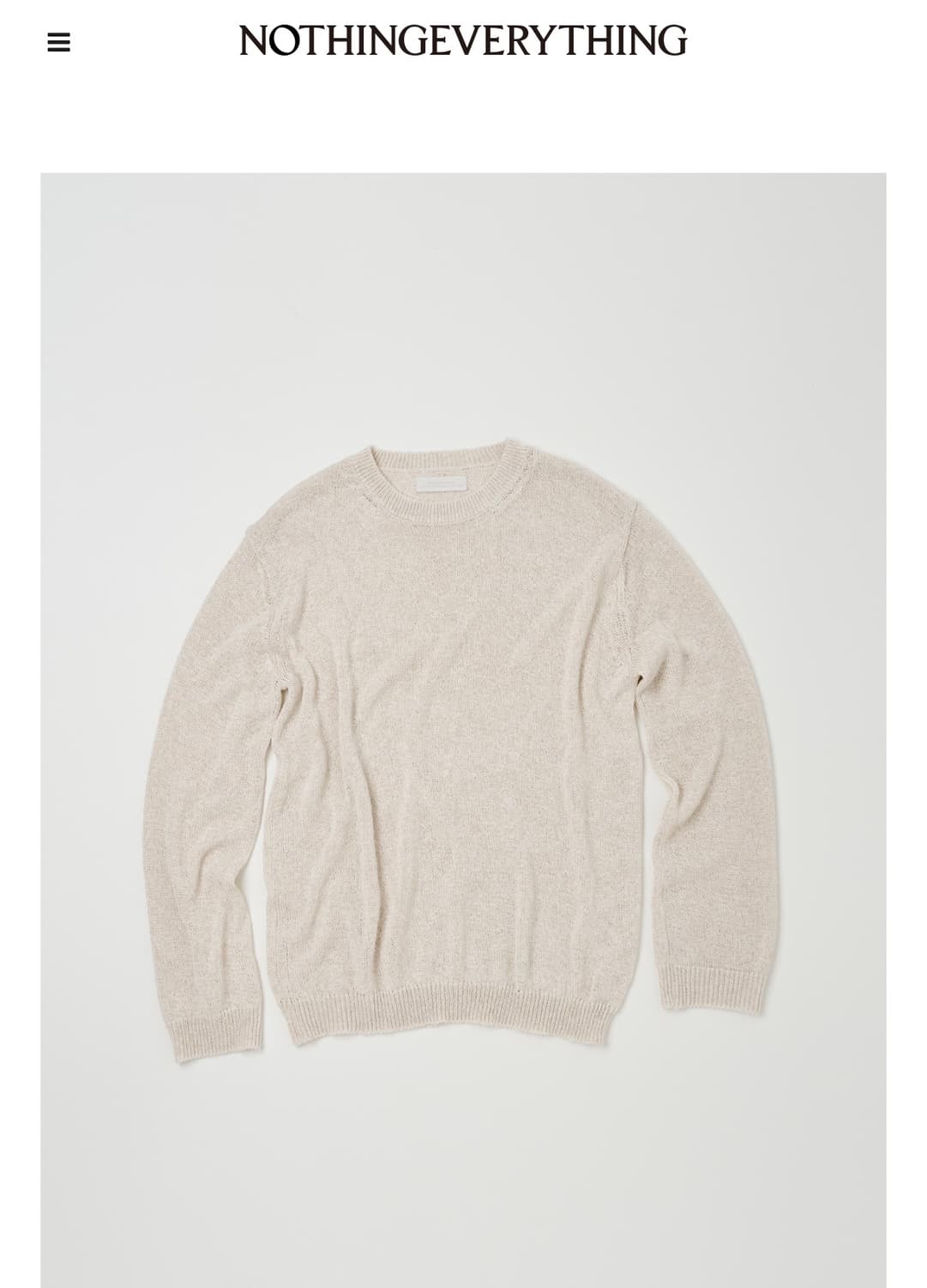 OVERSIZED LINEN SWEATER IN IVORY 상품이미지5