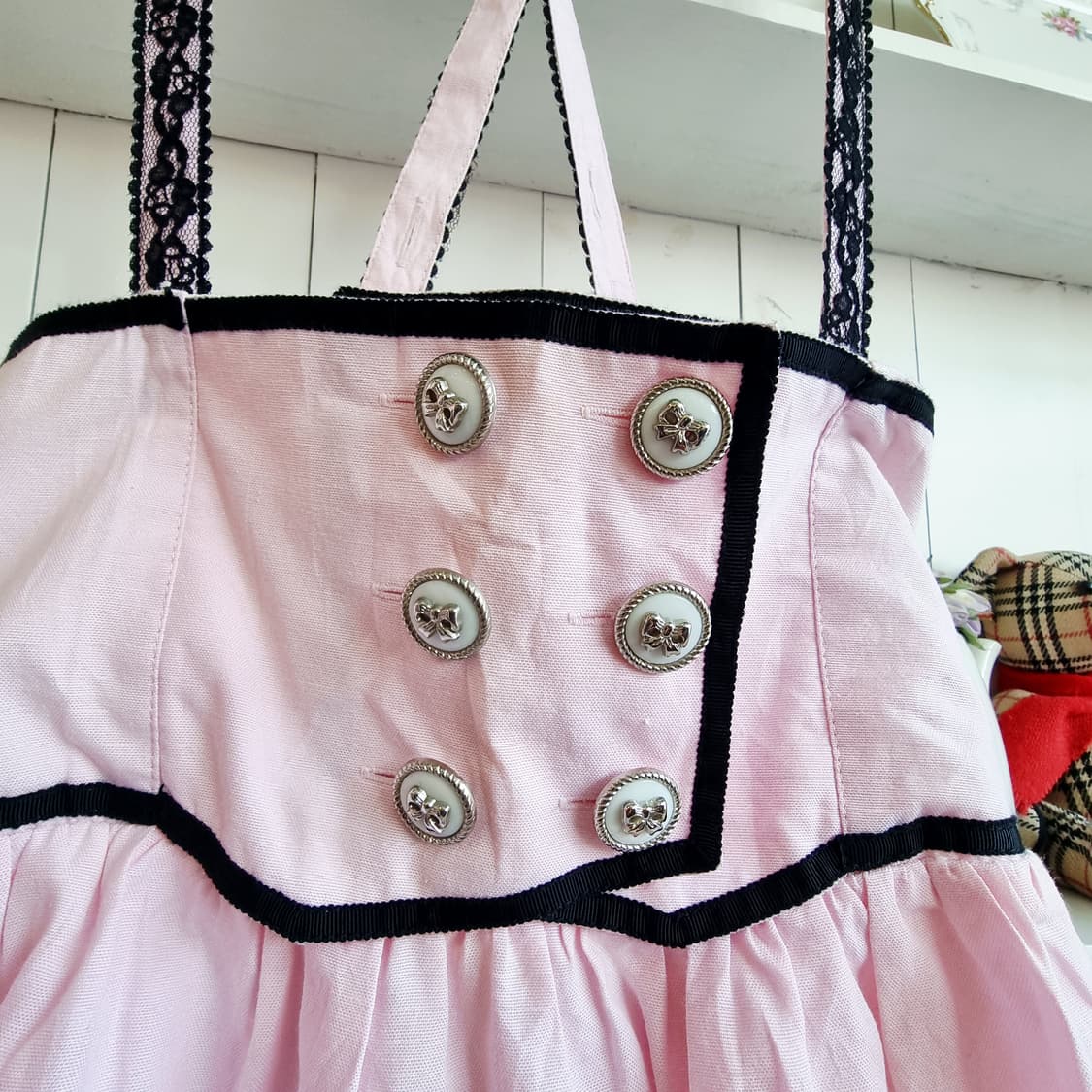 트랄라라 레이스 멜빵 핑크 원피스 상품이미지2