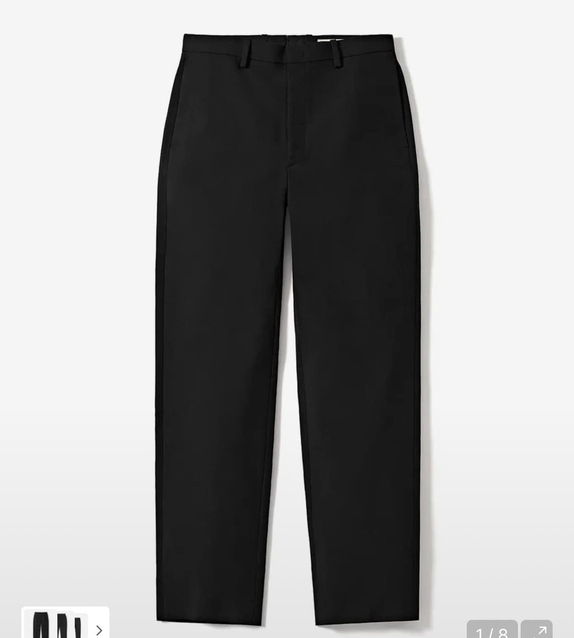 포터리 울 테이퍼드 펜츠 블랙 팝니다(British Hard Wool) 상품이미지1