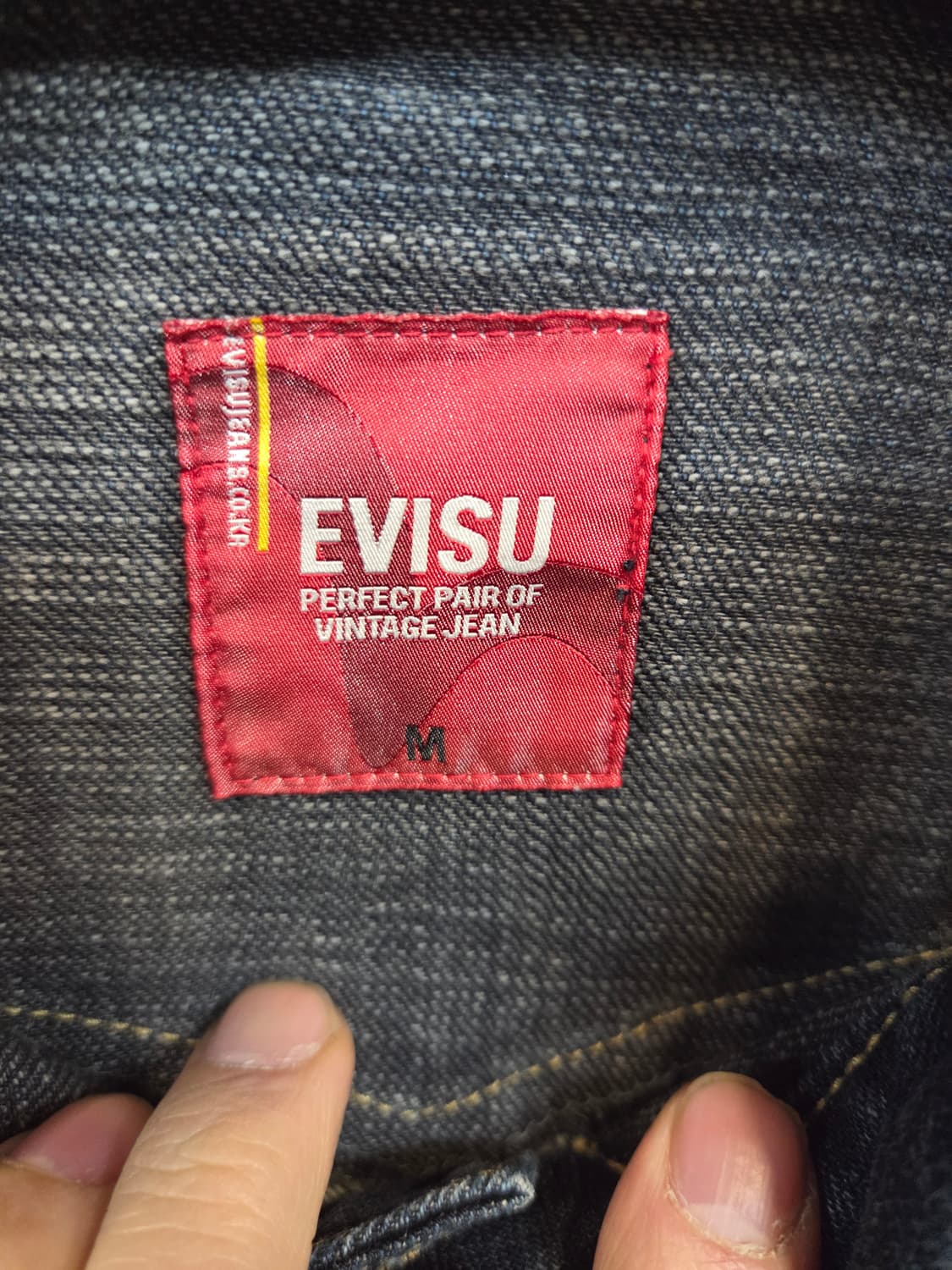 에비수 실버 디테일 로고 데님자켓 m 상품이미지5