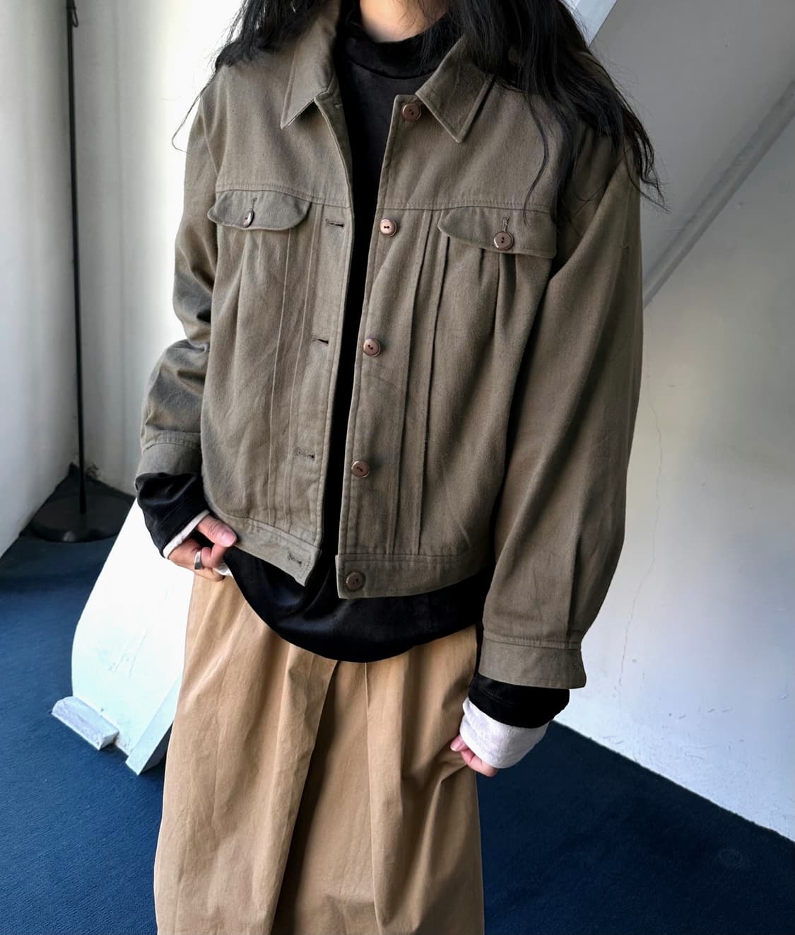 Natural cotton volume silhouette jacket 상품이미지7