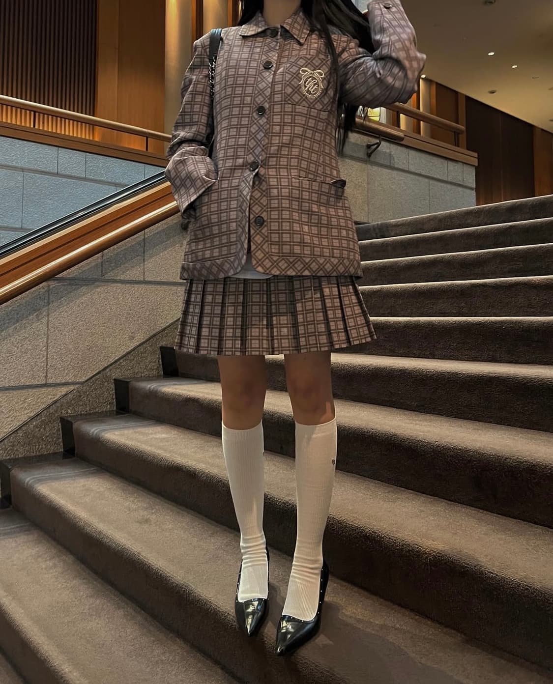 쓰리타임즈 tht prim 자켓 조끼 스커트 머리띠 세트 상품이미지5