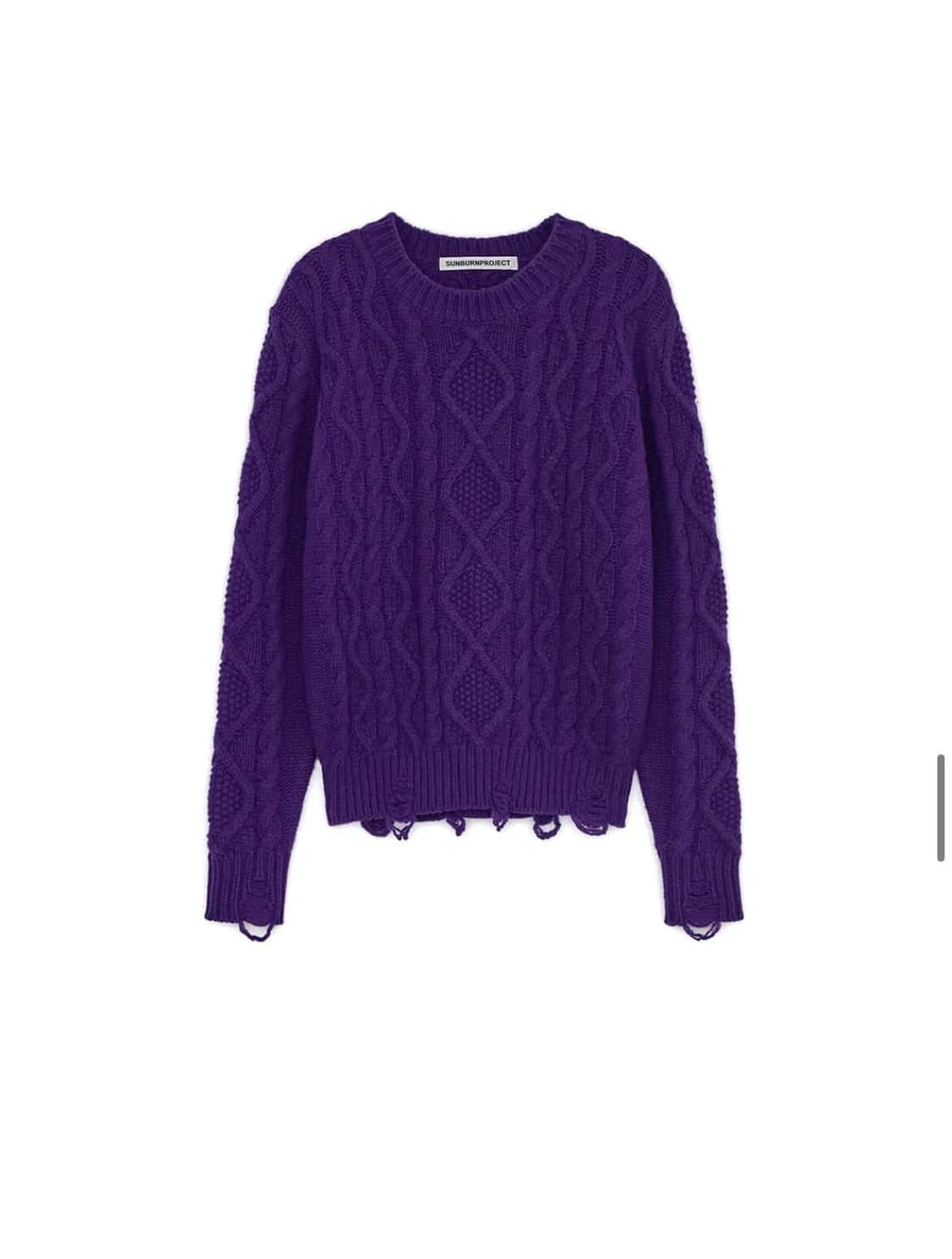 썬번프로젝트 데미지 케이블 울 니트 상품이미지2