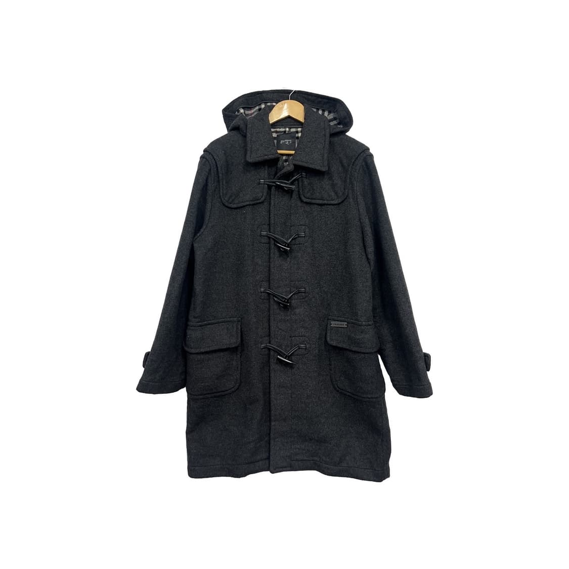 FR Jeans 차콜 안감 체크 떡볶이 코트 상품이미지1