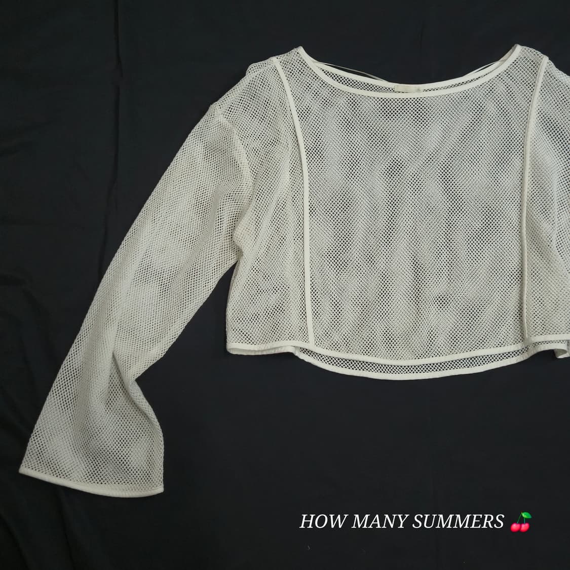 GU 지유 Y2K 메쉬 네트 크롭 긴팔 빈티지 커버업 비치웨어 여름 시스 상품이미지3