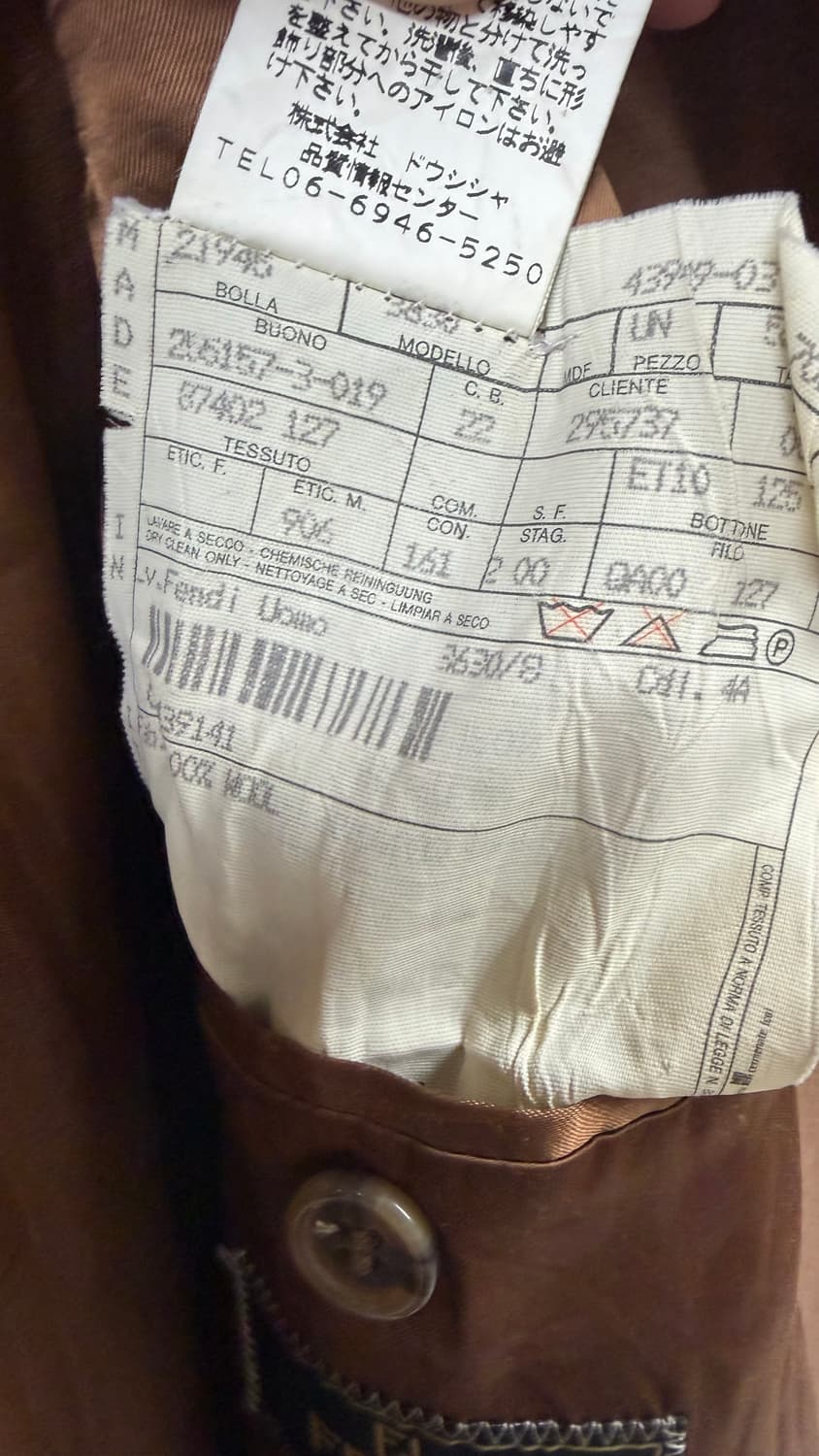 Fendi 펜디 빈티지 남자 코트 XL사이즈 상품이미지6