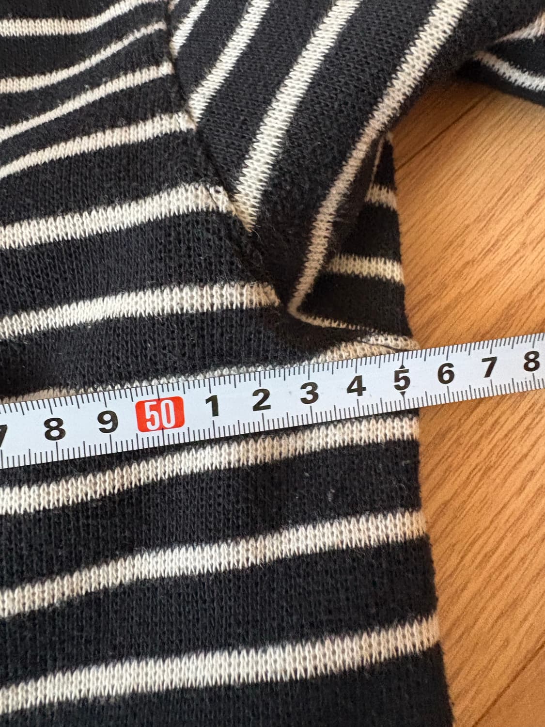 벤시몽 스트라이프 긴팔 티셔츠 블랙 XL 상품이미지8