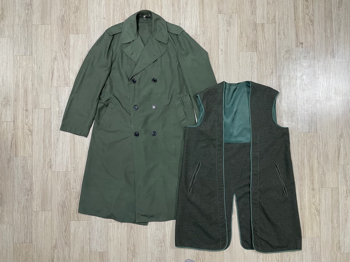 50's 미군 미해병대 6.25 트렌치코트(내피포함) 상품이미지1
