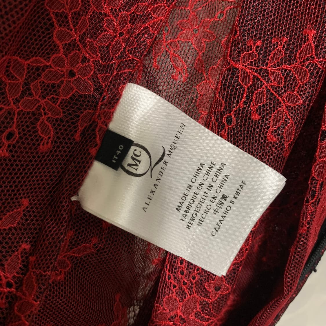알렉산더 맥퀸 실크 레이스 원피스 상품이미지9