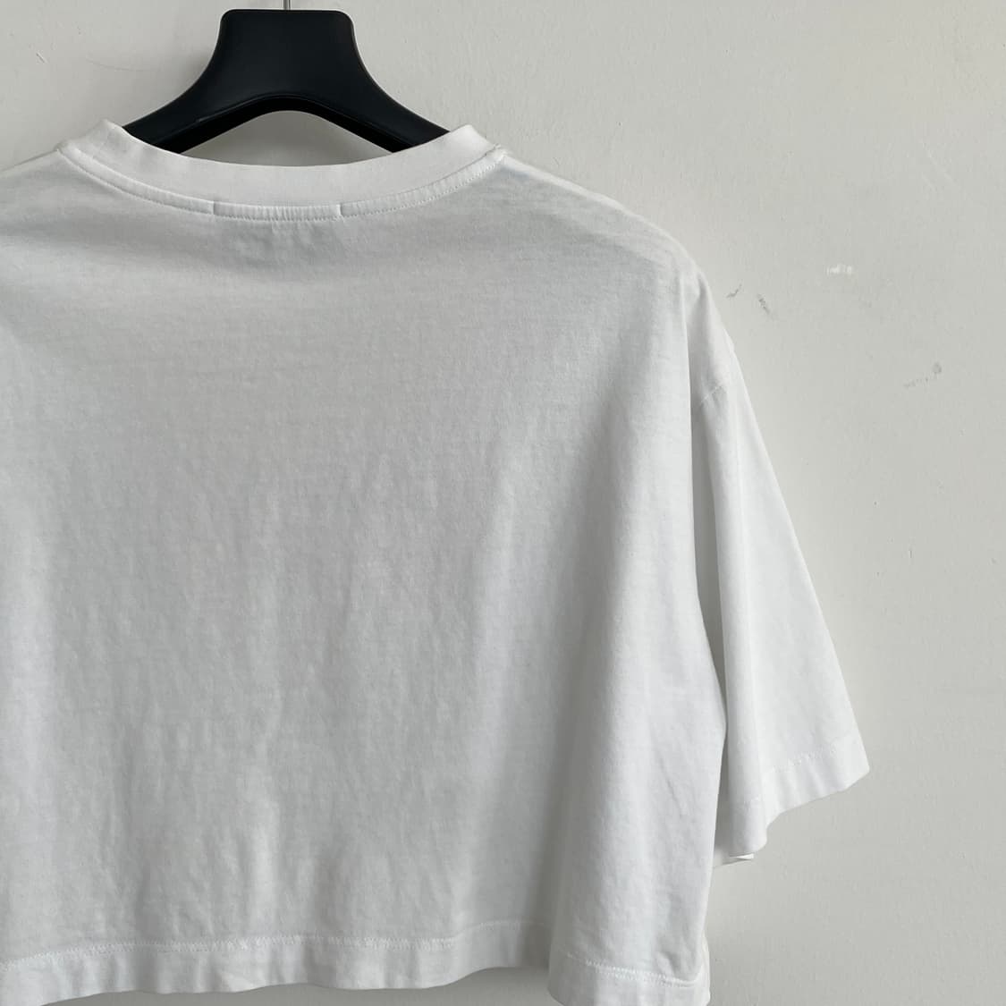 MSGM 여성 M,66 로고 화이트 크롭 반팔 티셔츠 상품이미지5