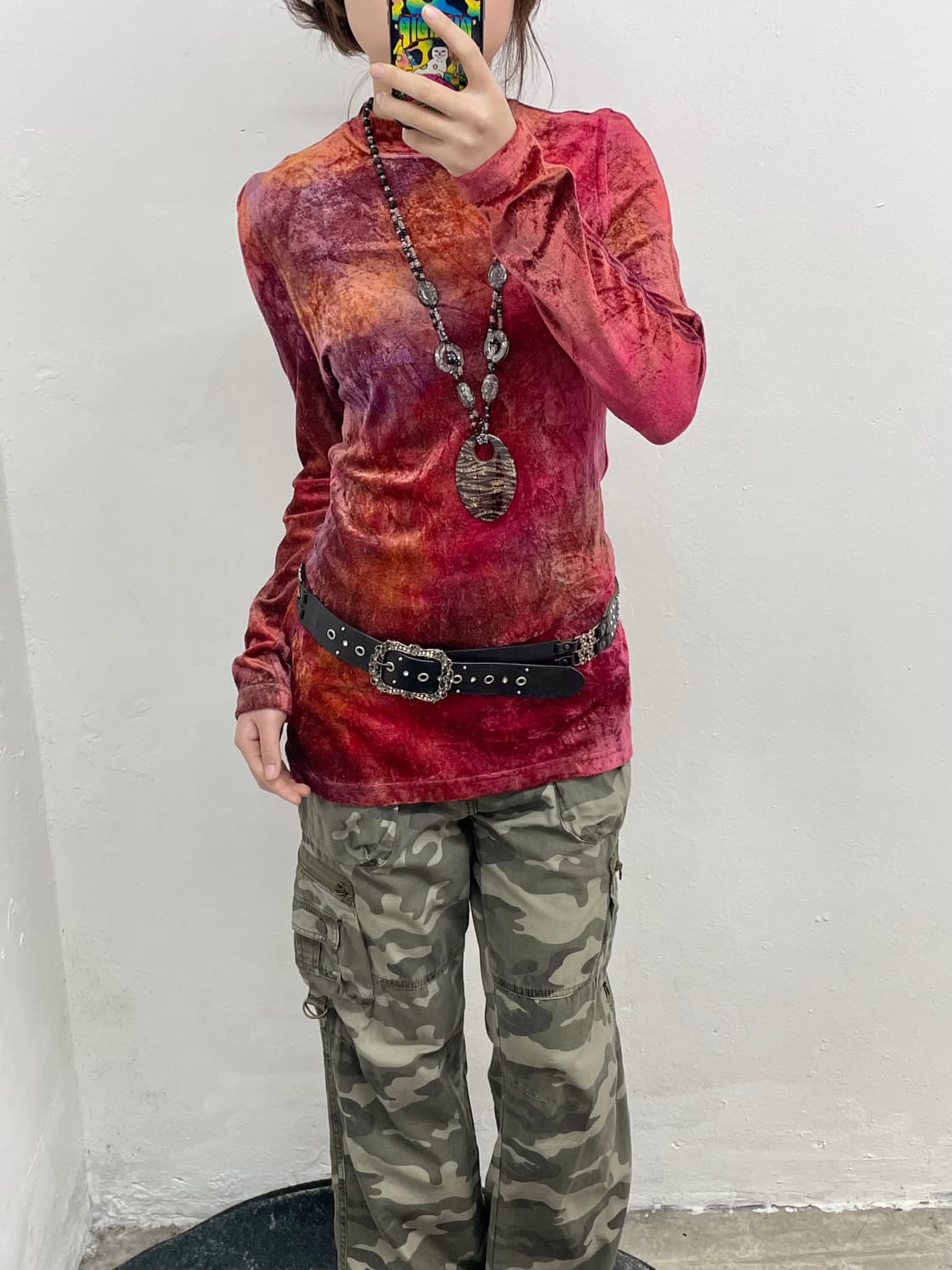 모스키노 로고 벨로아 슬림 탑  상품이미지3