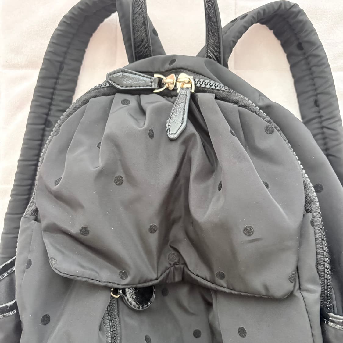 y’saccs 도트 블랙 미니 백팩 배낭 상품이미지3