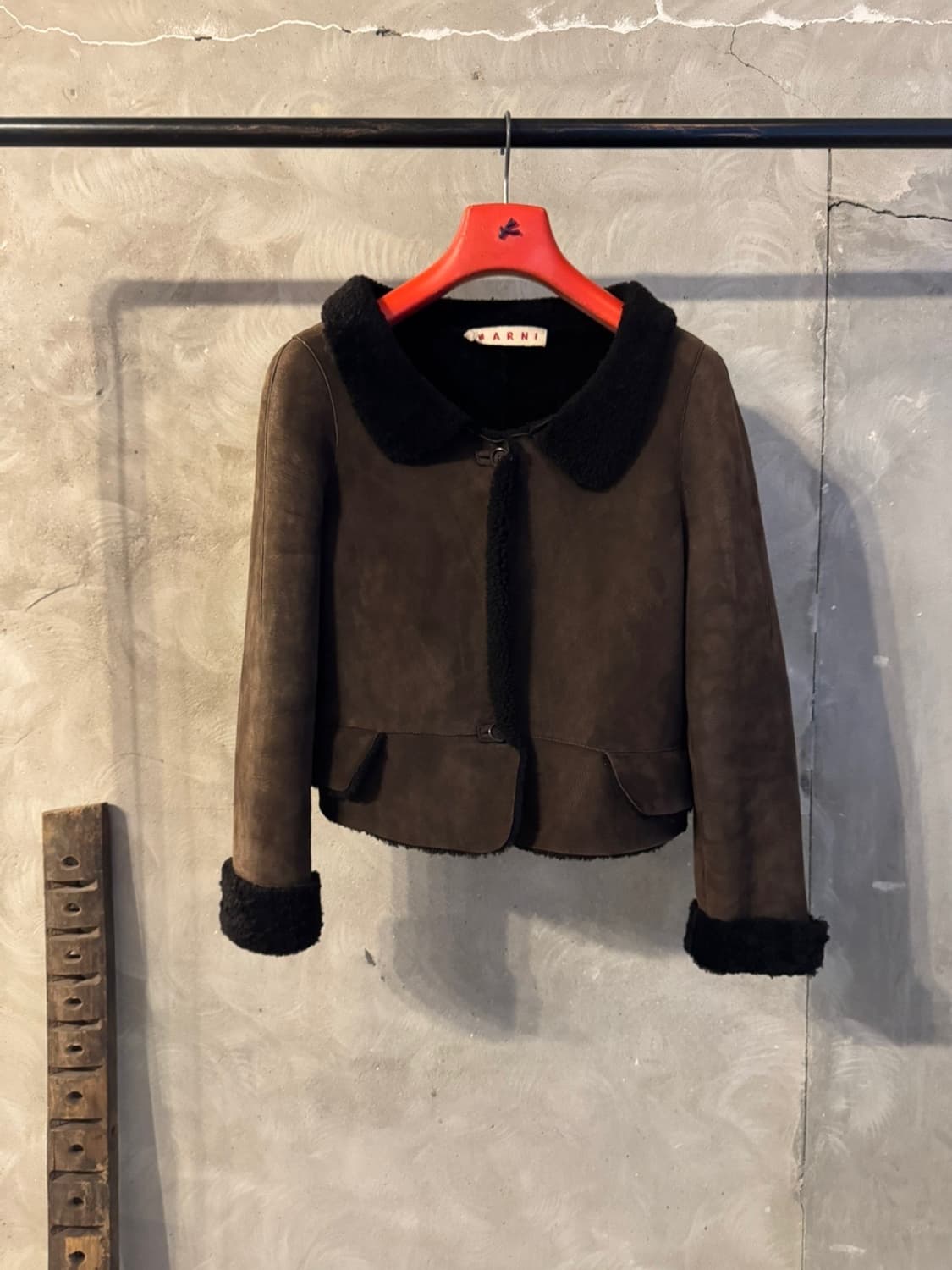 마르니 시어링 레더 자켓 55~66 상품이미지5
