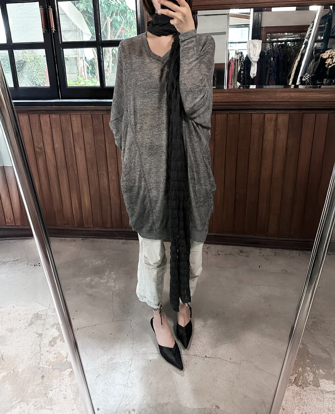 JPV lace knit shawl 상품이미지2