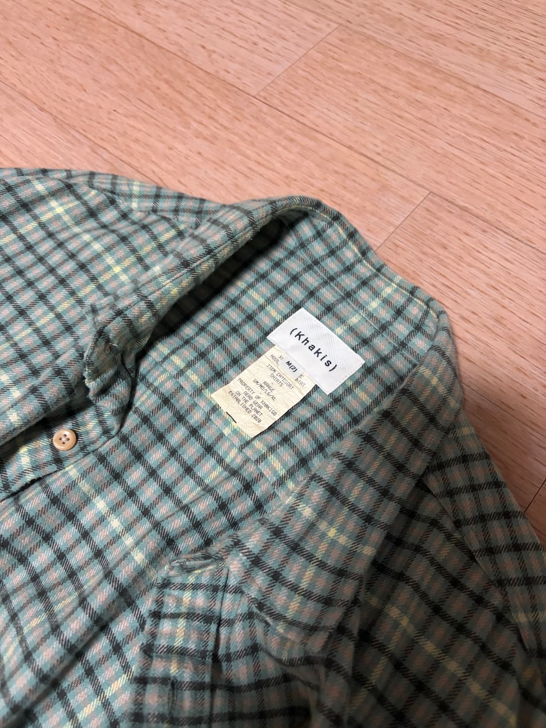 (M) 카키스 체크 셔츠 상품이미지2