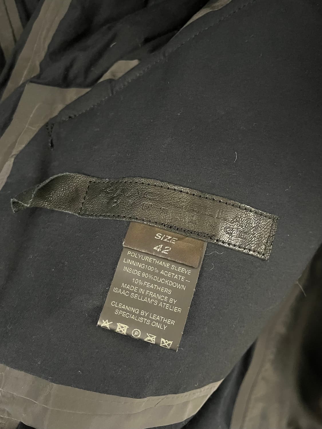 아이작 세럼 카프스킨 레더 패딩 코트 상품이미지9