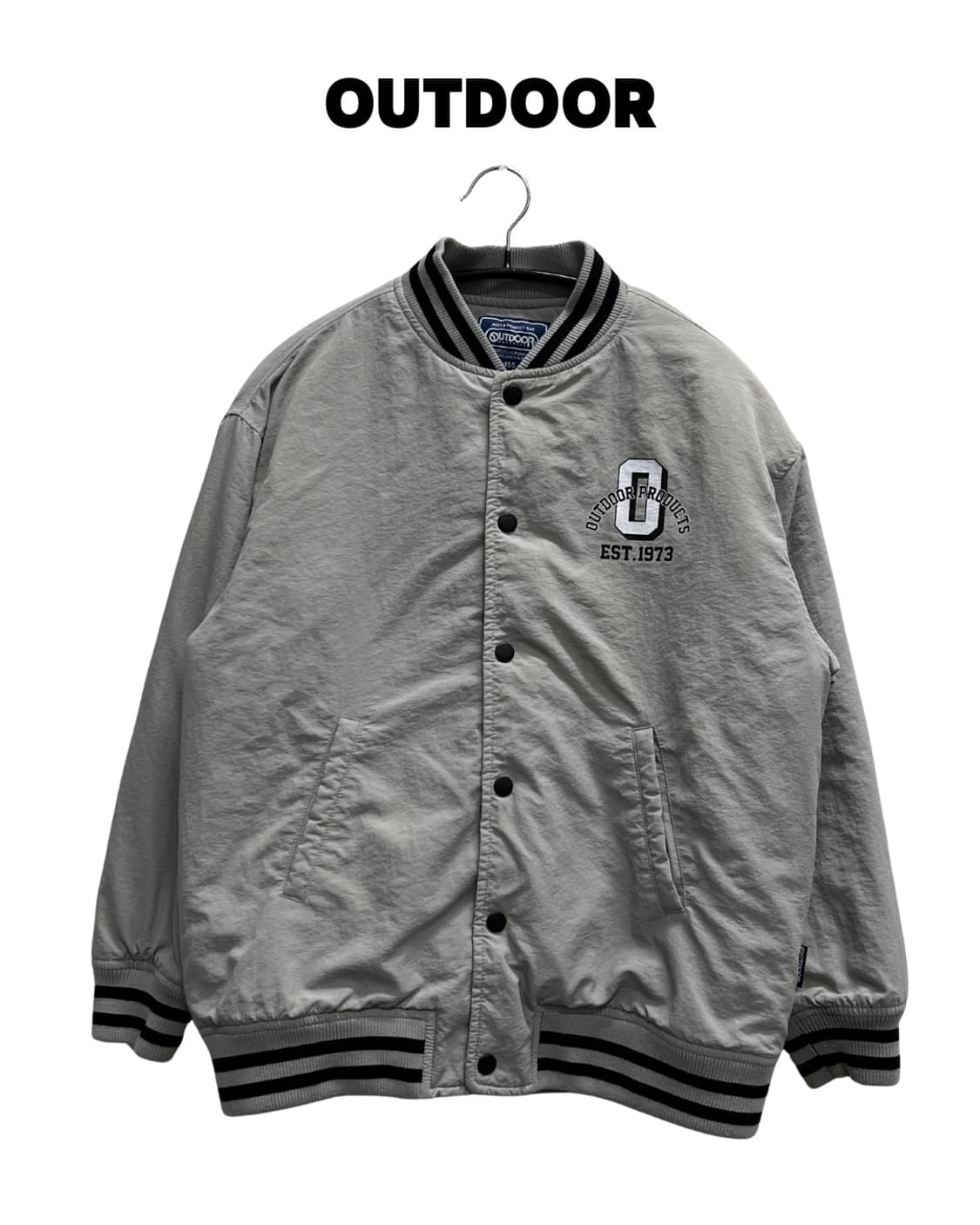 아웃도어 키즈/우먼스 바시티 패딩 점퍼 그레이 상품이미지1