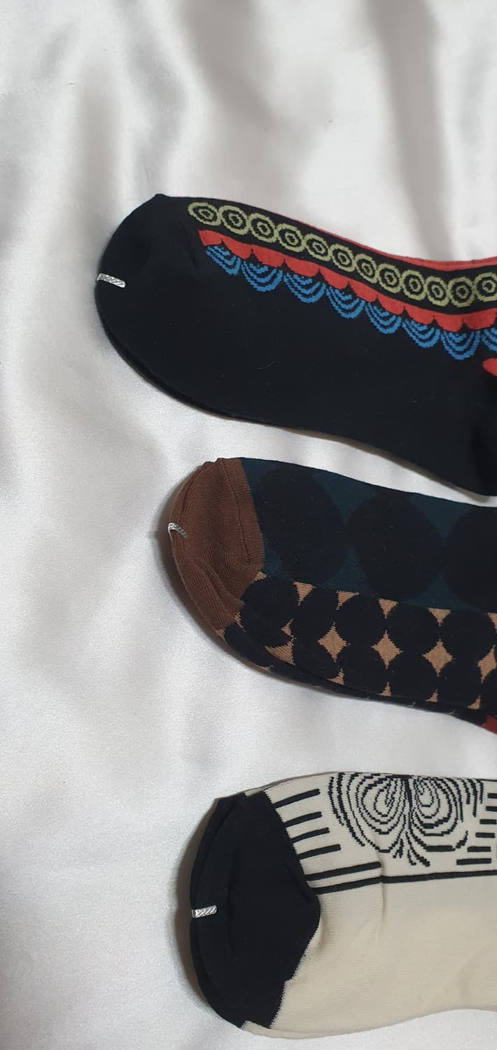 블루 크림 도트CONNISTINE MUSEUM 코니스틴 뮤지엄 양말 상품이미지2