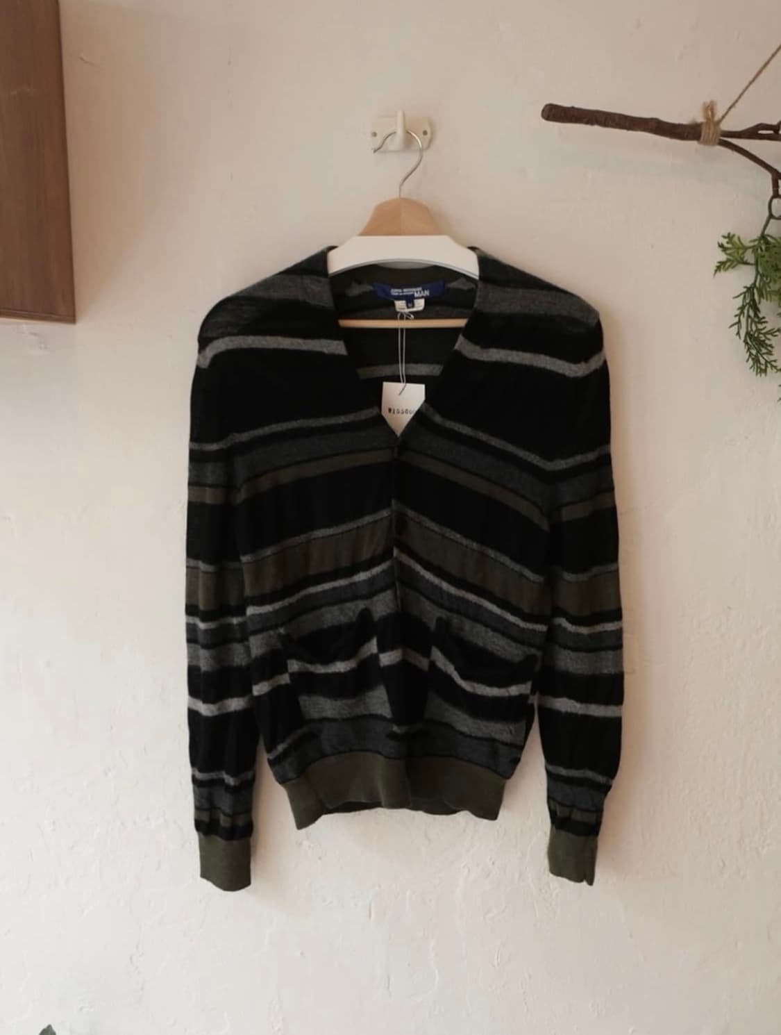 [M] 준야 와타나베 스트라이프 가디건 상품이미지1