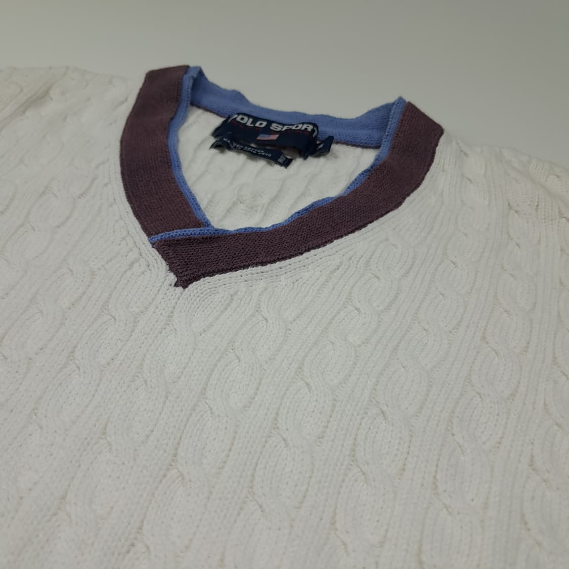 CL189 M 폴로스포츠 코튼 케이블 니트 베스트 상품이미지4