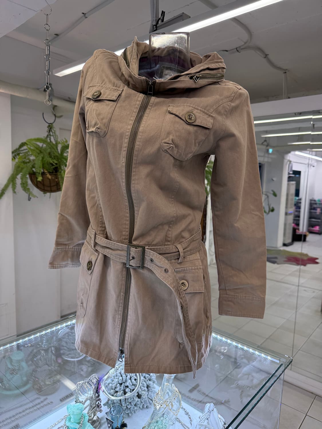 beltted cargo coat 상품이미지1