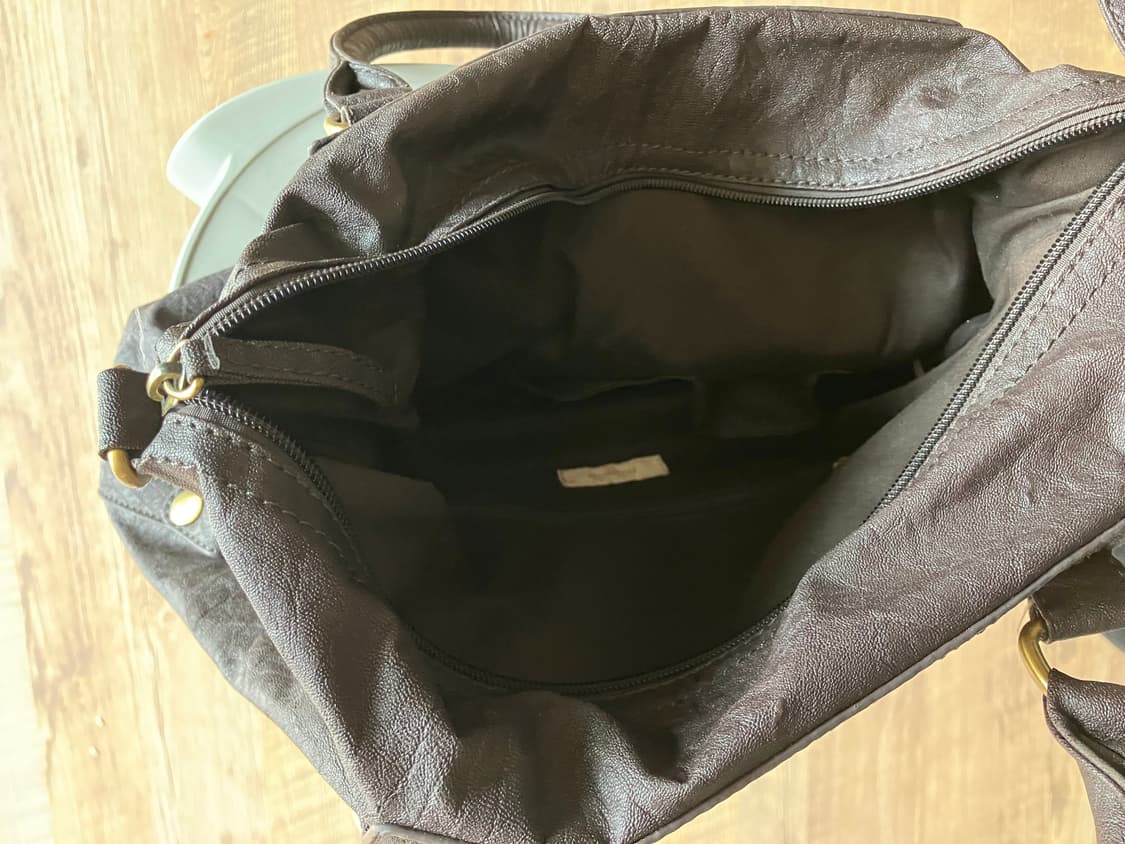 일본 빈티지 브라운 숄더 토트백 상품이미지6