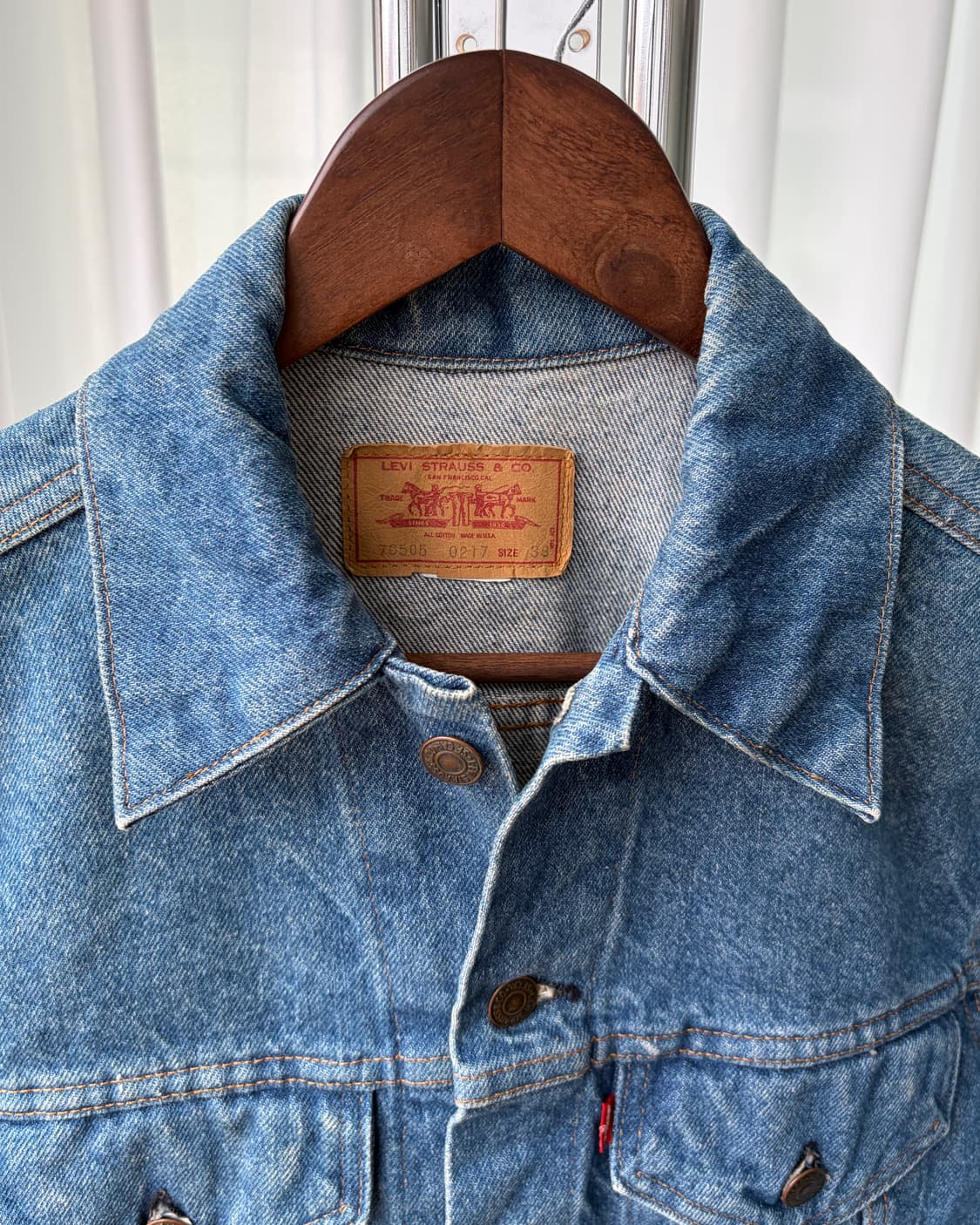 [S]리바이스 USA 80s 3세대 데님 트러커 자켓 70505 0217 상품이미지6