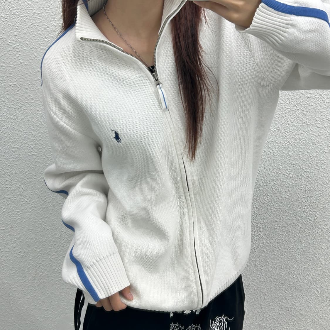 폴로 랄프로렌 블루라인 화이트 집업 XL 상품이미지2