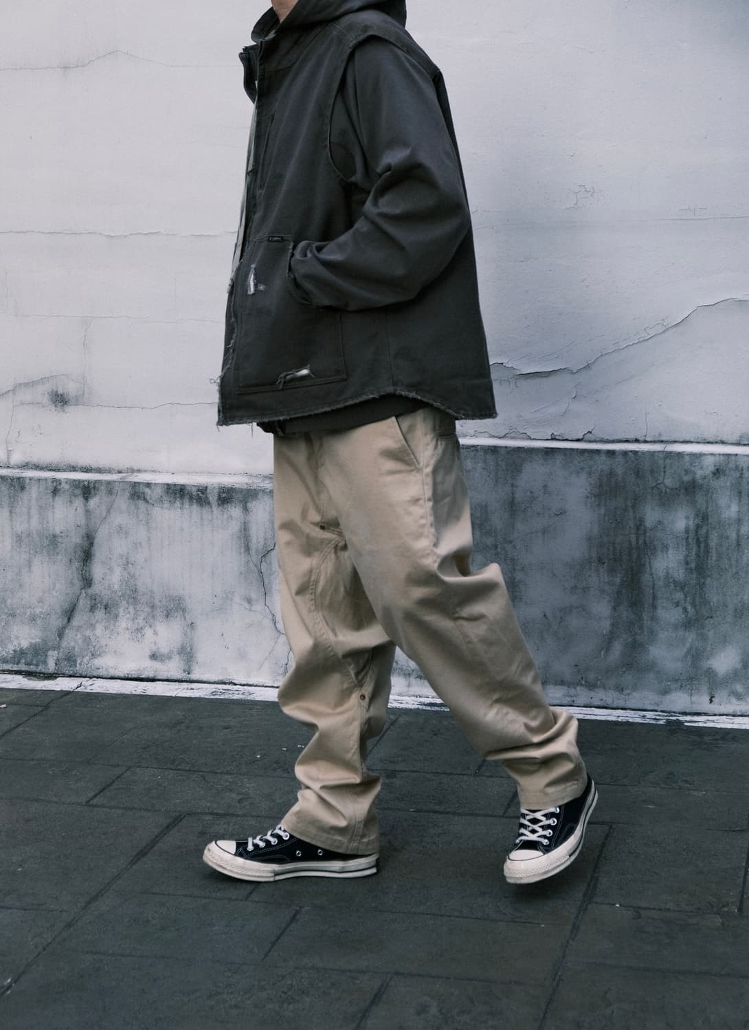 간류 사루엘 팬츠 베이지 치노팬츠 상품이미지6