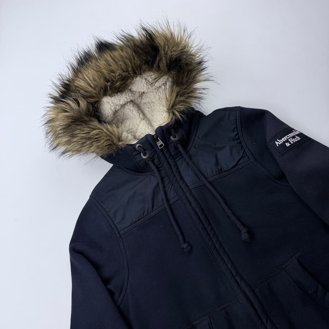 아베크롬비 빈티지 울프죠 퍼 후드집업 Y2K 상품이미지3