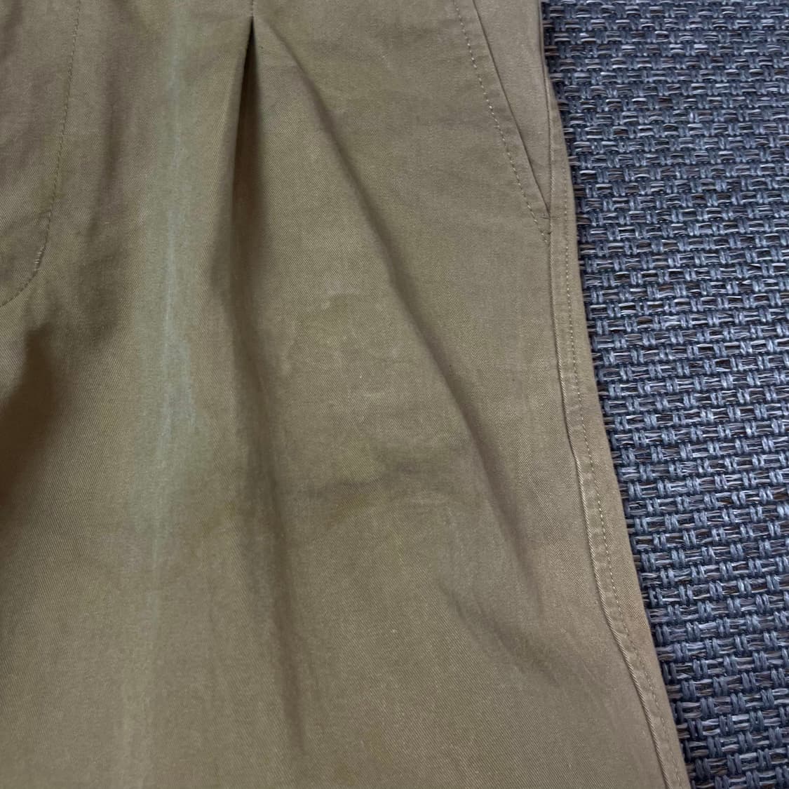 (33) 비헤비어 브라운베이지 핀턱 카고 코튼 팬츠 M 상품이미지6