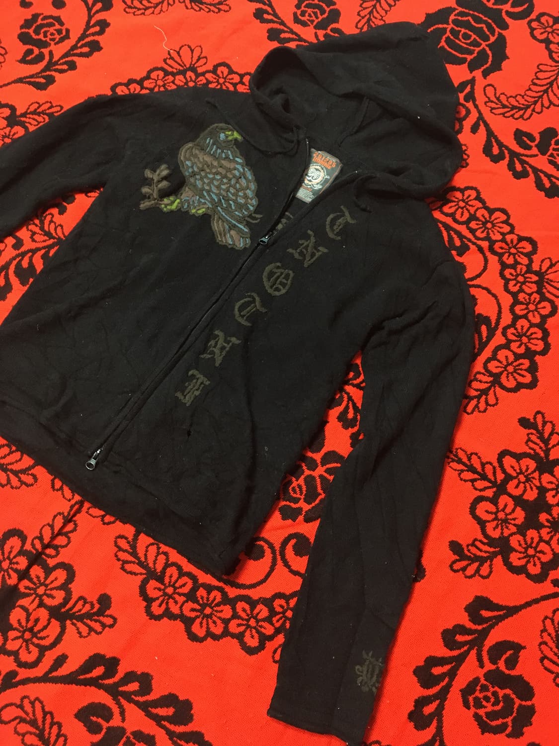 Vintage Gothic punk Knit hoodie zip-up 상품이미지2