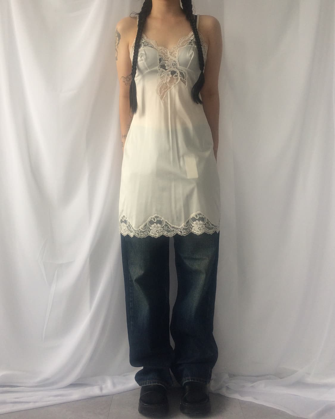 Lace point slip onepiece 상품이미지7