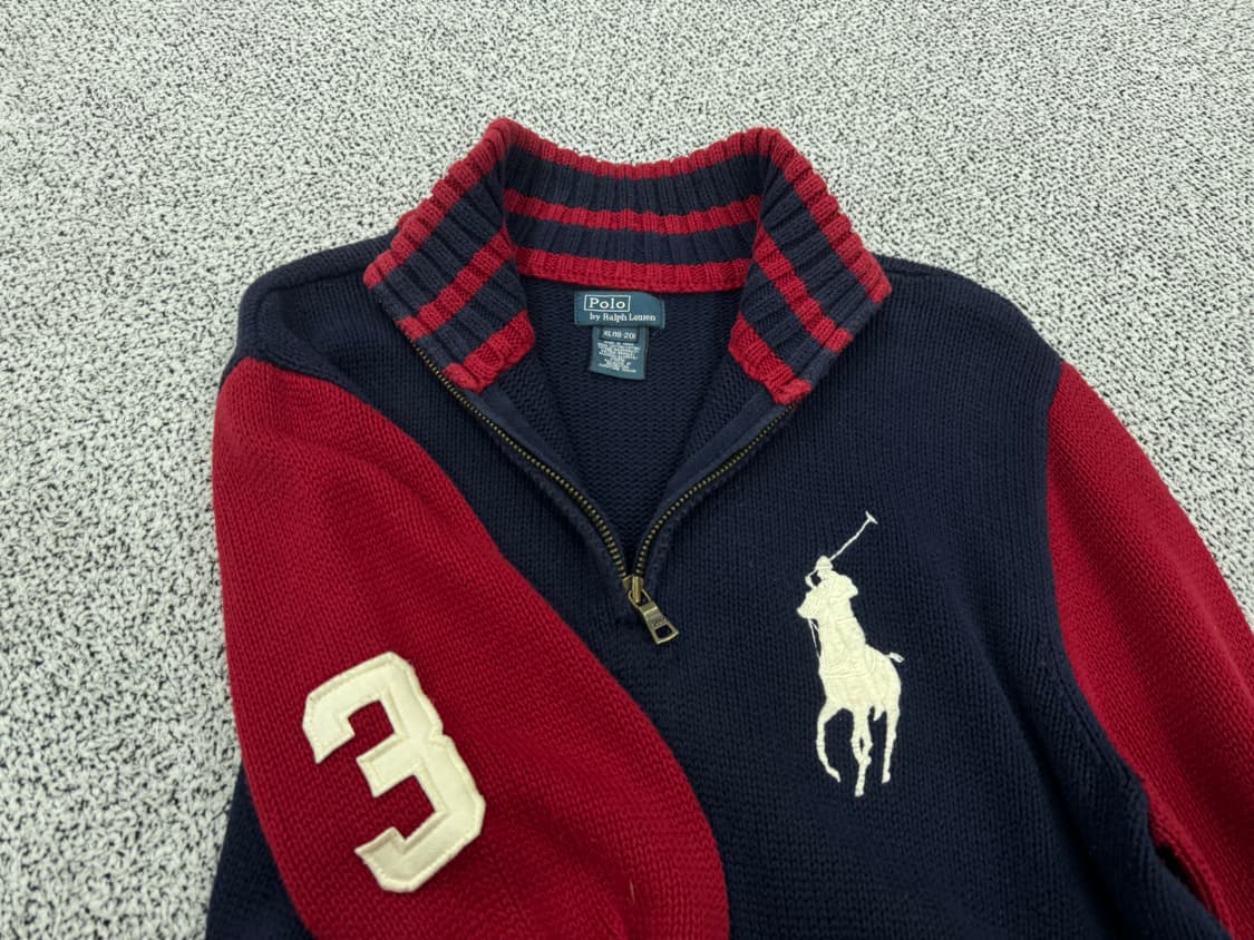 폴로 랄프로렌 빅포니 반집업 니트 상품이미지3