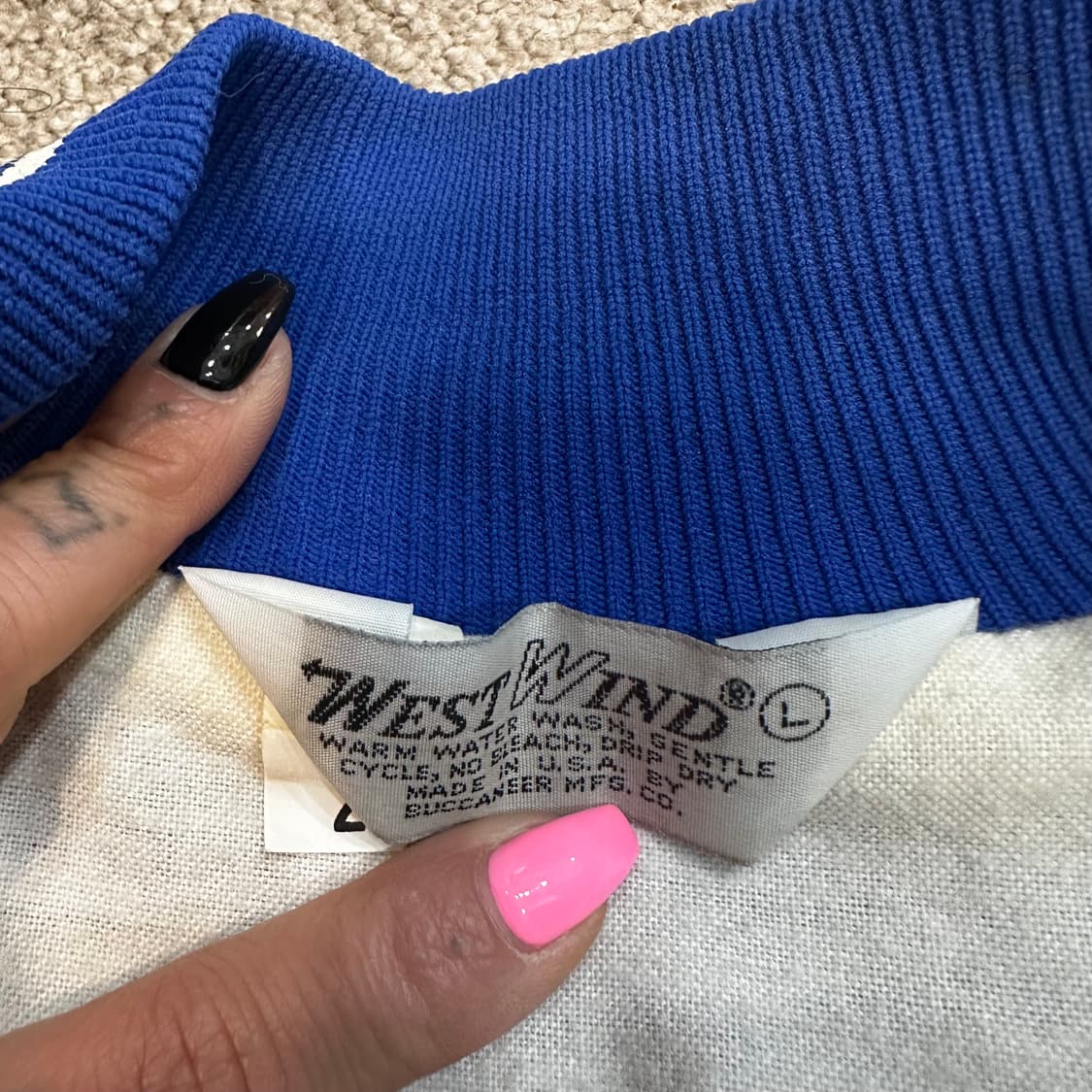 USA빈티지 80s westwind 세틴 바시티 자켓L 상품이미지4