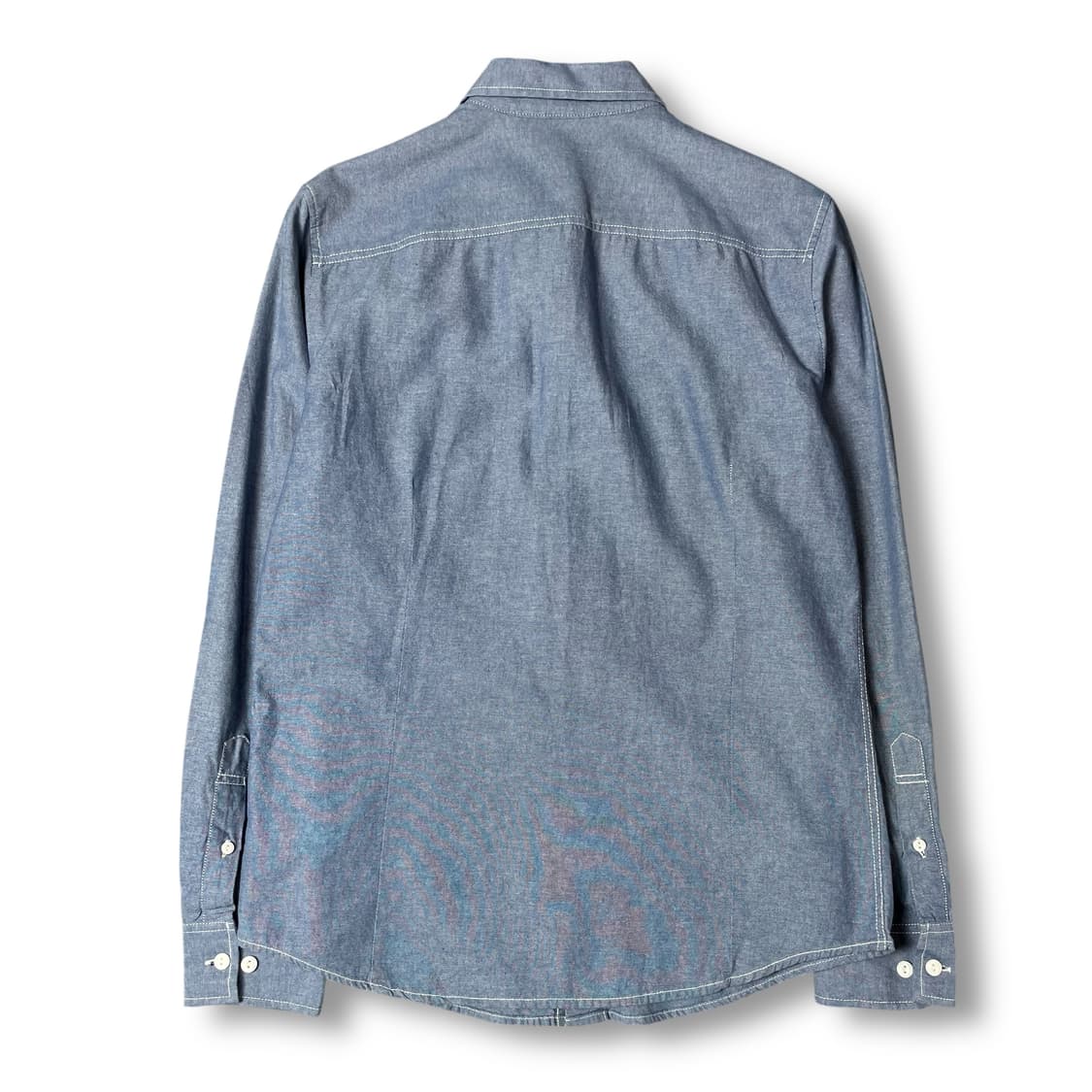 헨어스 에드윈 스카이블루 스티치 긴팔 셔츠 95 상품이미지2